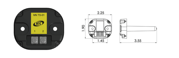 TS-01 TS-01 Rtc Solutions Discharge Air Sensor 40 - 250F from Building HVAC